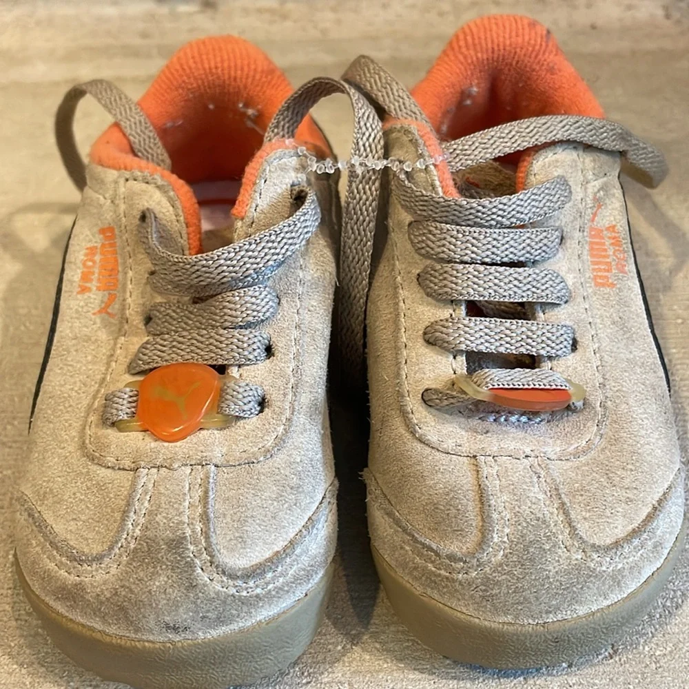 Puma Roma Kinder Fit Tan Brown Orange sneakers Baby Size 5